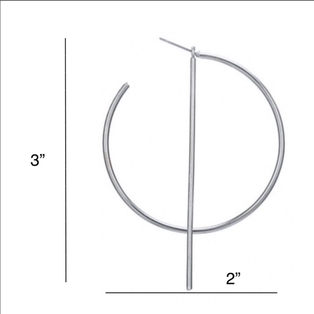 • Ally • Gold or Silver Pendant Hoops - Picture 5 of 5